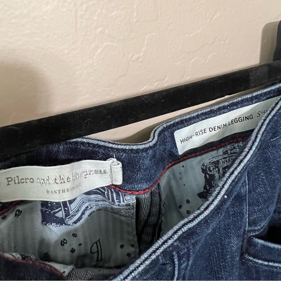 Anthro High Rise Denim Leggings Pilcro 26 dark wash jeans stretchy SOLD - Picture 5 of 12
